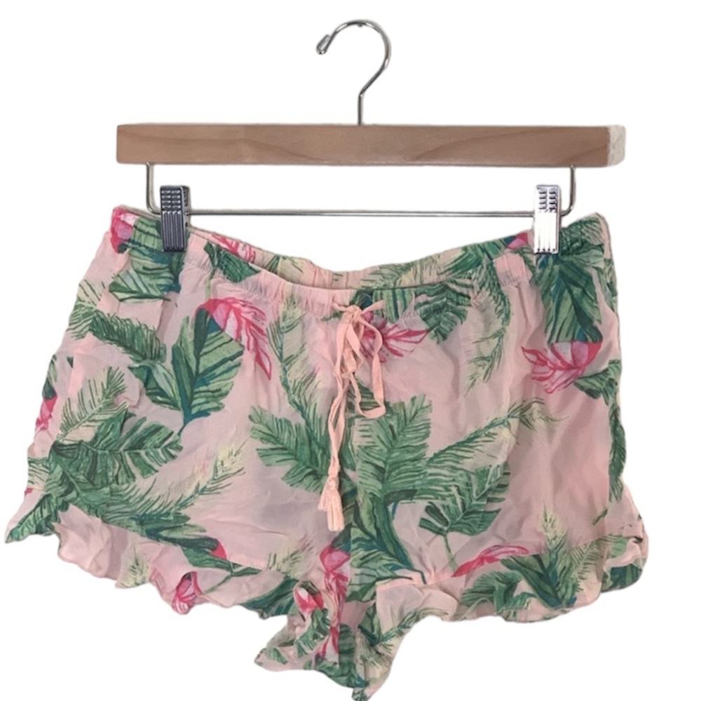 Gillian & O’Malley | Hawaiian ruffle sleep pajama shorts loungewear size…